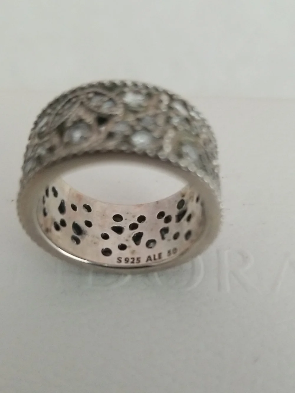 Pandora Silver Floral Pave Ring - Silver